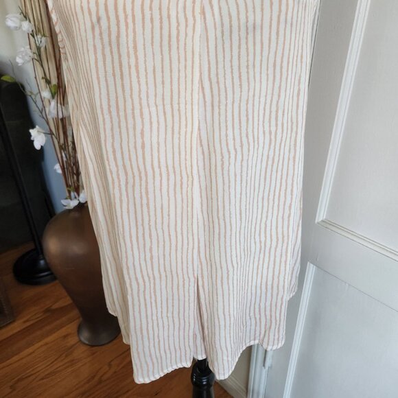 Luukaa Short Sleeve Salmon Striped Top NWT Sz 10 - Picture 3 of 11